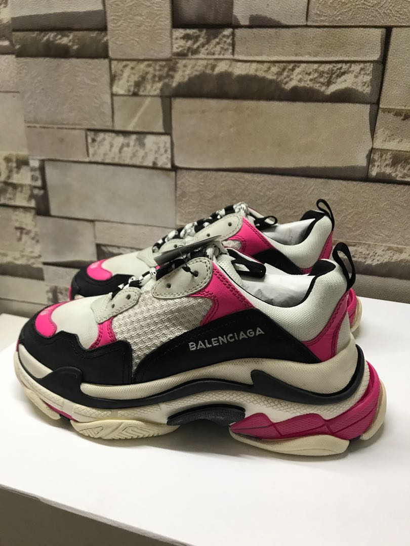 Balenciaga Triple S pink sneakers trend women s shoes Multi