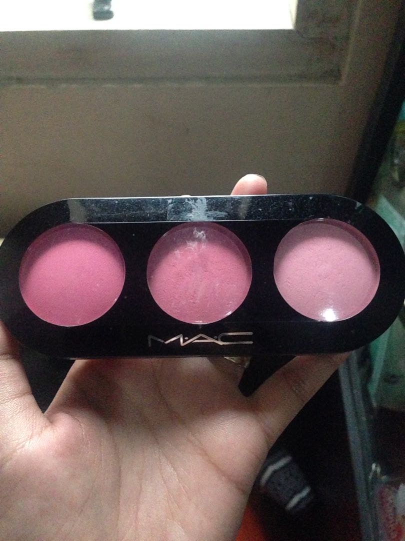 blush on pink