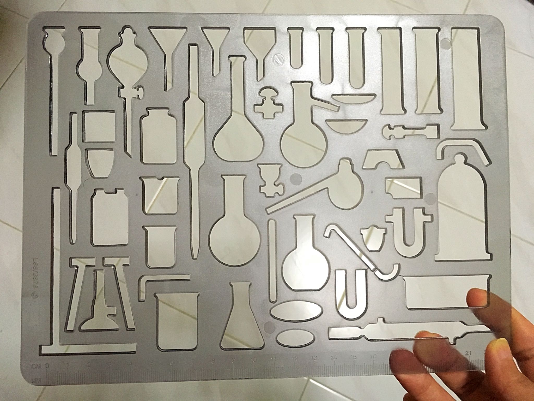 Chemistry Stencil Drawing Template, Hobbies & Toys, Stationery & Craft, Stationery & School