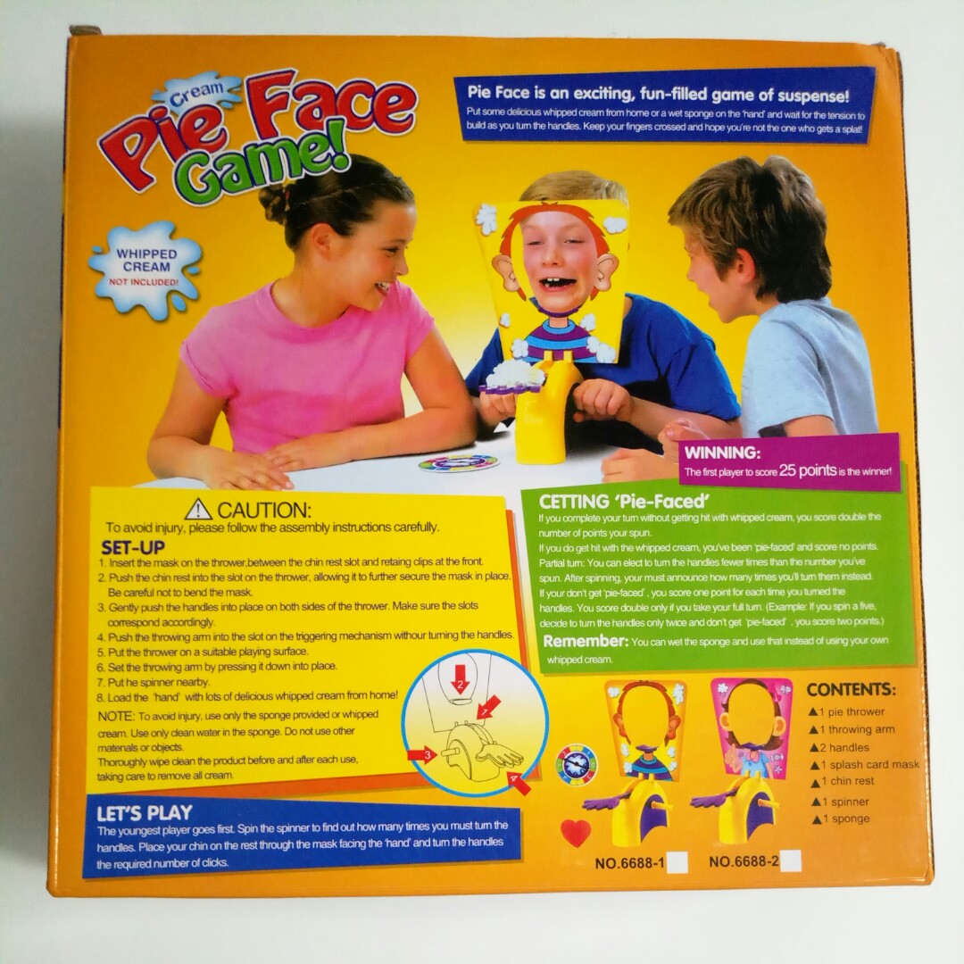 Hasbro Cream Pie Face Game Board Game hasbro-cream-pie-face-game-board-game