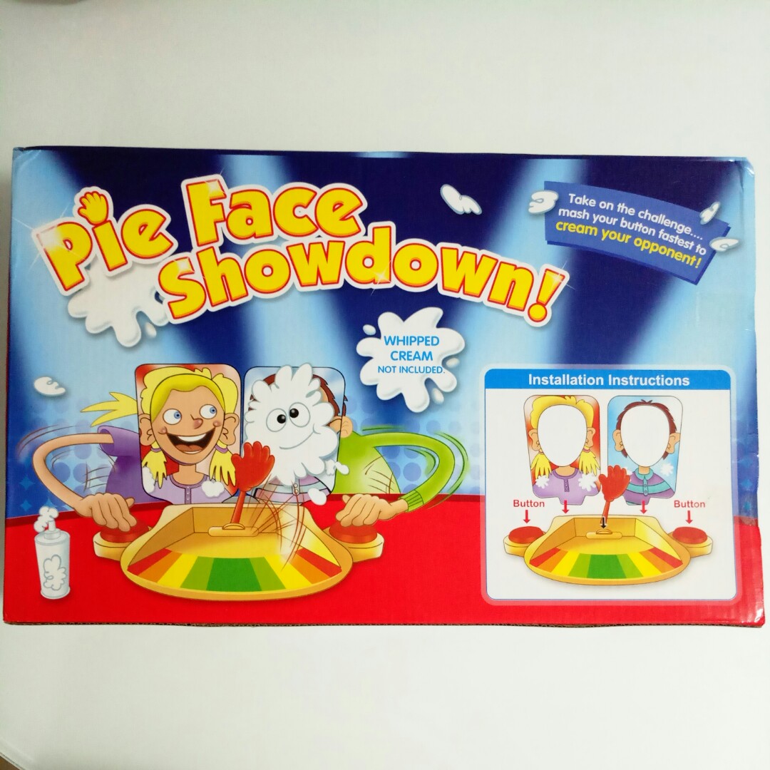 【全新】Hasbro Cream Pie Face Showdown 瘋狂忌廉機(二人版) 拍臉機 Board Game, 興趣及遊戲, 玩具