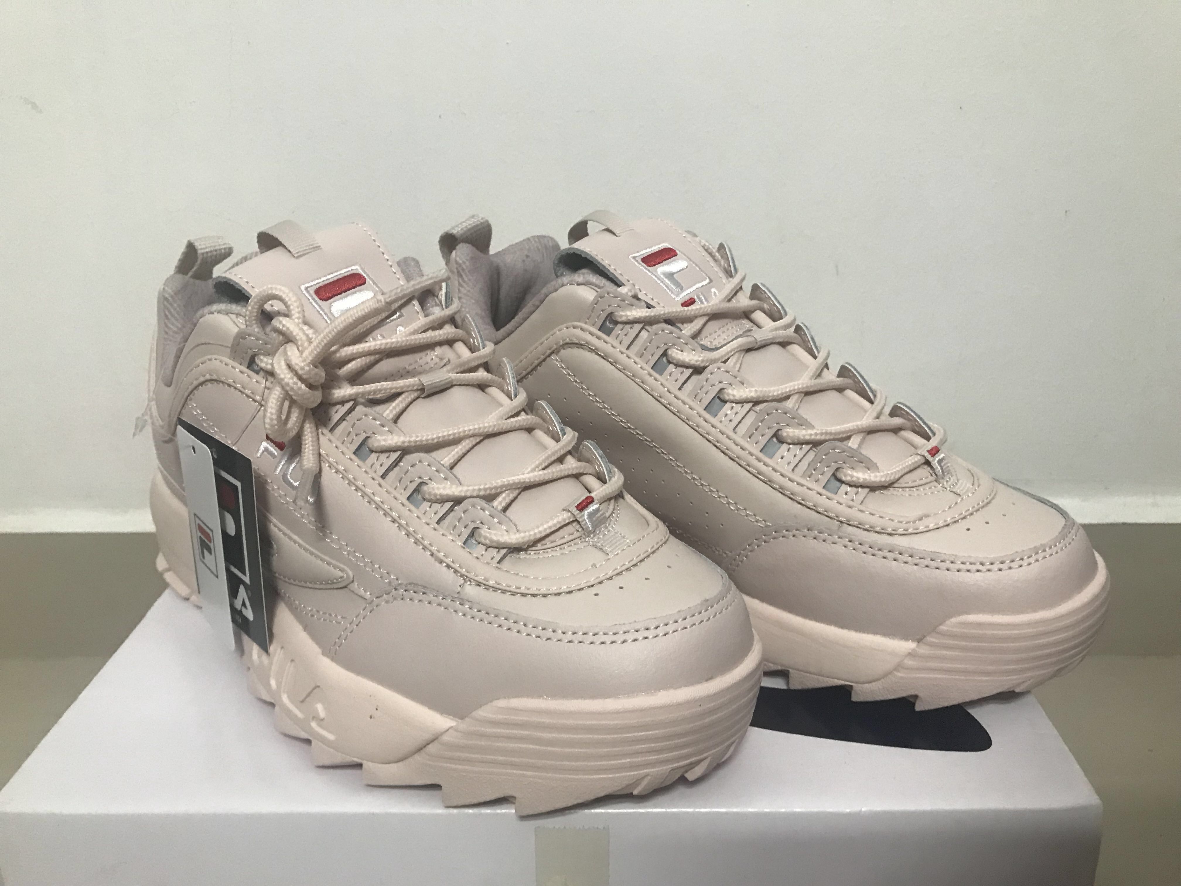 nude fila sneakers