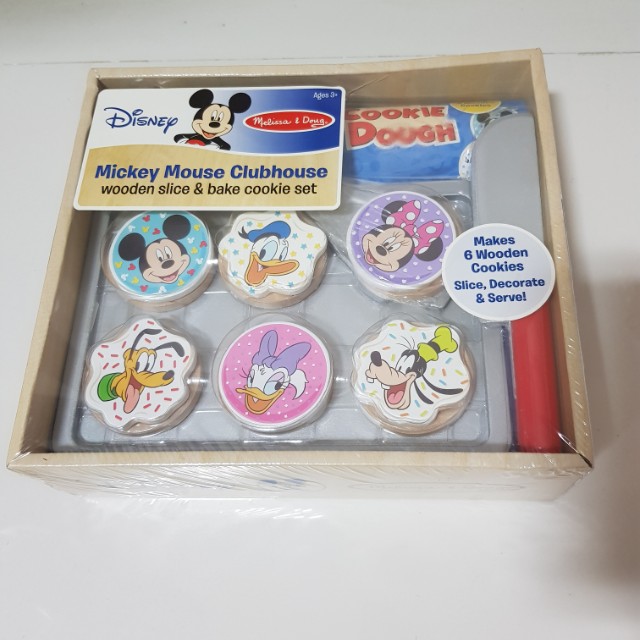 Mickey mouse clubhouse wooden slice deals and bake cookie set