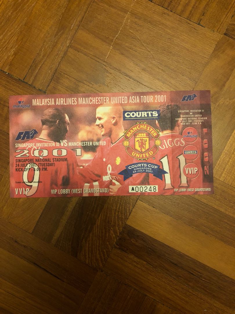 Official unused VVIP Manchester United ticket, Hobbies & Toys