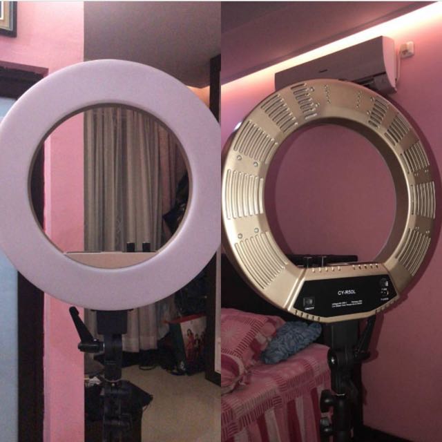 Ringlight Makeup Lampu Makeup Dimmer Bi Color Ring Light Dual Color