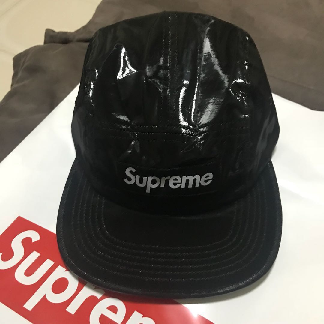 supreme coated linen camp cap