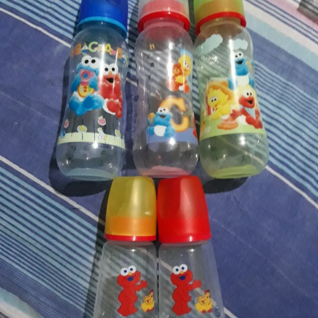 Sesame Street Feeding Bottles Babies Kids Nursing Feeding Weaning Toddler Feeding On Carousell