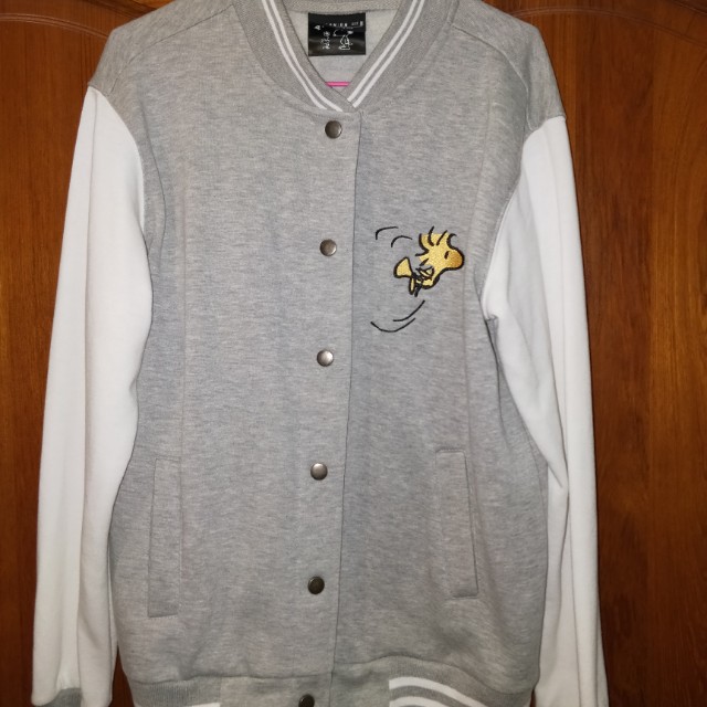 Snoopy peanuts varsity baseball jacket, Women's Fashion, Coats, Jackets