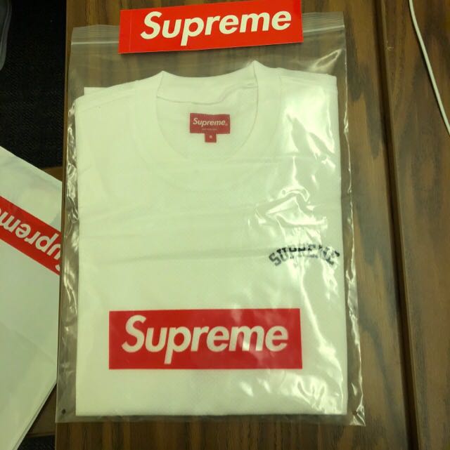 Supreme Mesh Arc Logo Tee White Men s Fashion Tops Sets Tshirts Polo Shirts on Carousell