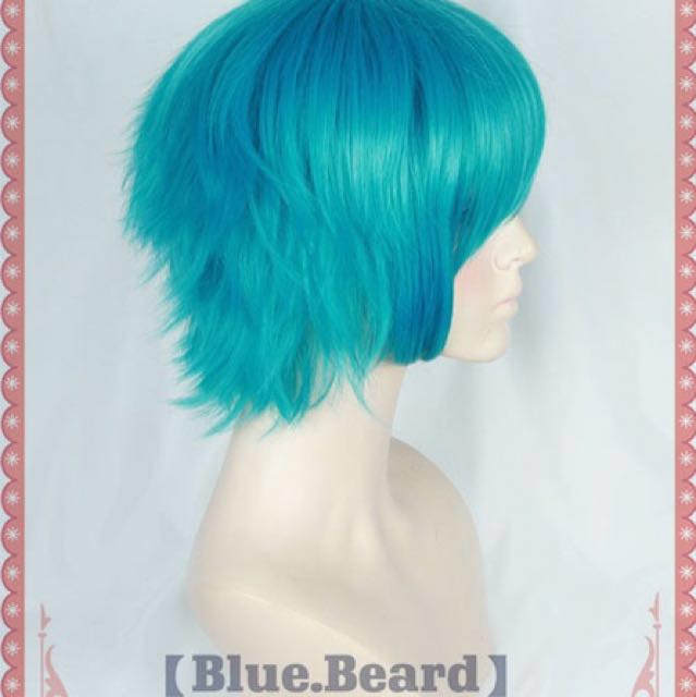 blue male wig