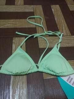 NEW! H&M String Apple Green Bikini Top (Triangle Swimsuit, Swimwear)