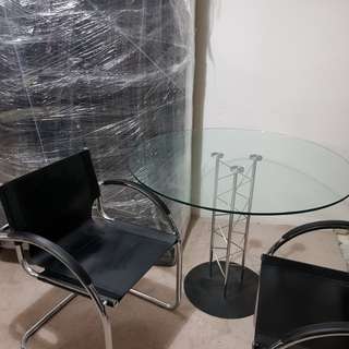 Glass Table with Chairs
