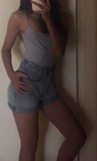 Ripped High Waisted Shorts