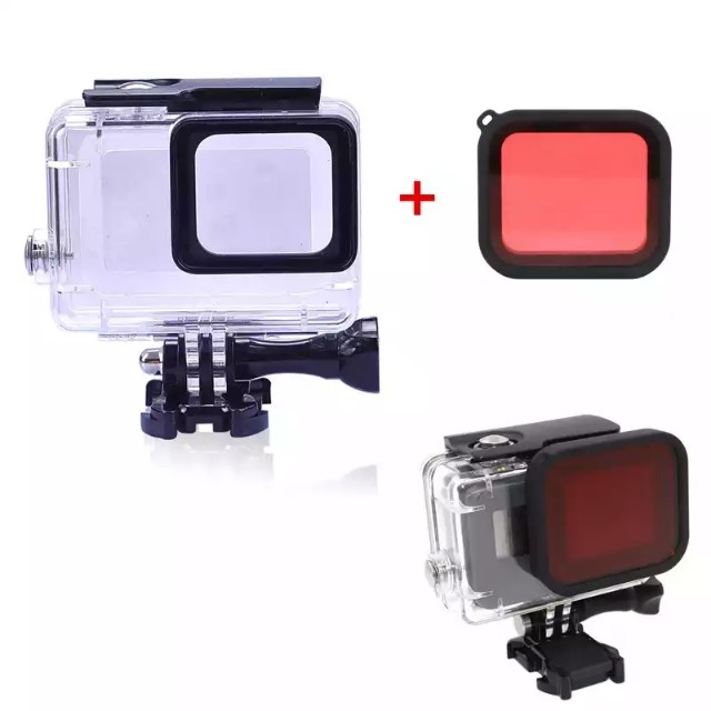 45m Diving Case Gopro Hero 5 6 7 8 Red Filter Free Screen