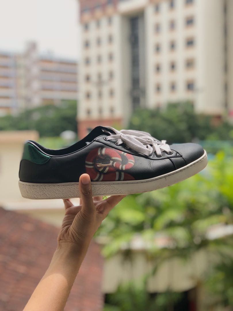 Ace kingsnake print sneaker top