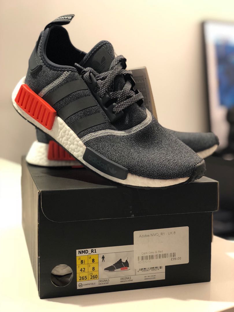 adidas nmd grey red