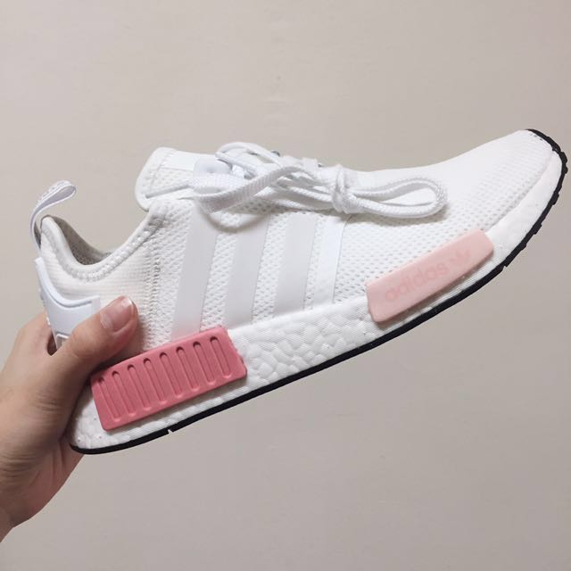 再降 Adidas Nmd 櫻花粉 Us7 她的時尚 鞋子在旋轉拍賣