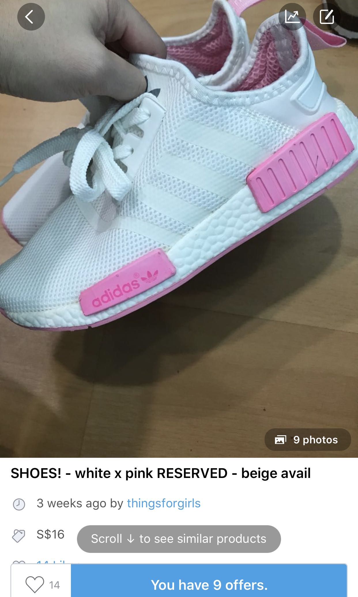 ADIDAS WHITE X PINK SHOES BACK ON SALE. Women s Fashion Footwear Sneakers on Carousell