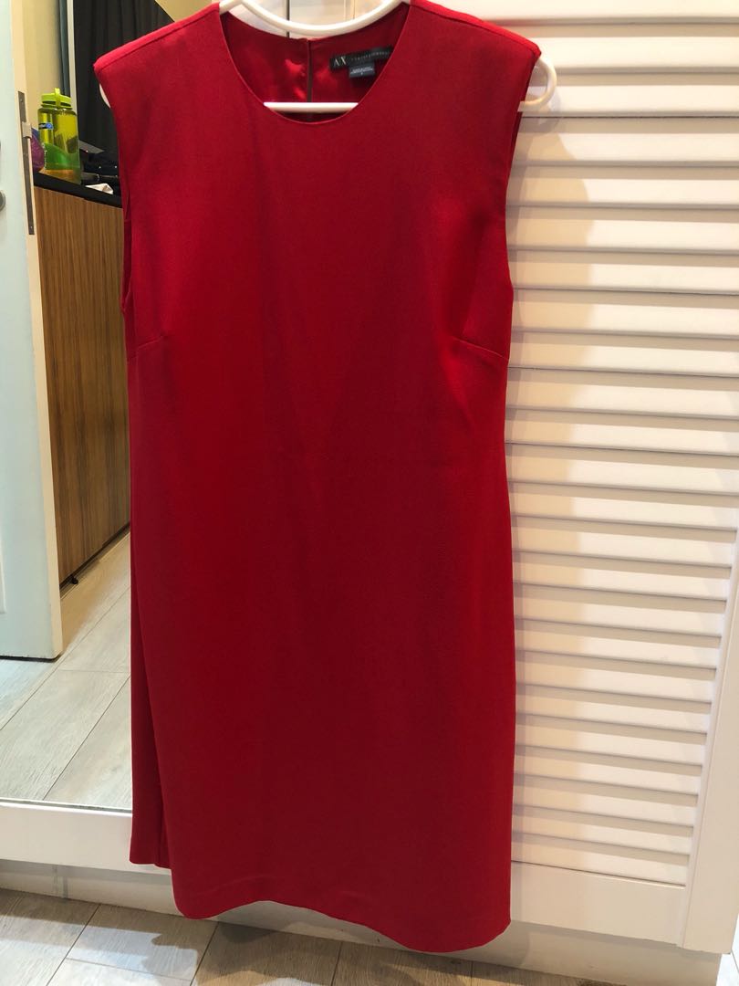 Armani Exchange Red Dress, Women's 