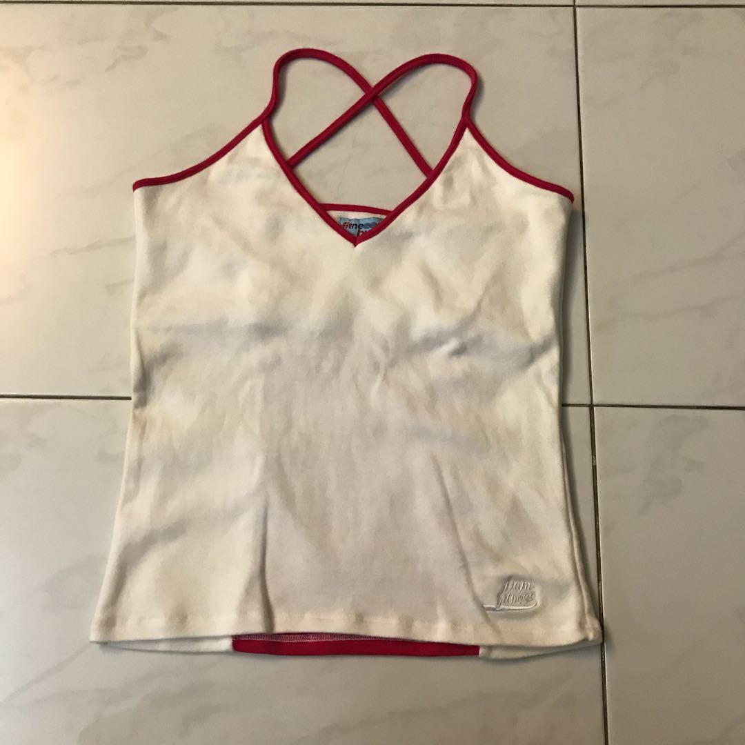 Bum Hot Pink X White Cross Back Sport Wear Women S Fashion