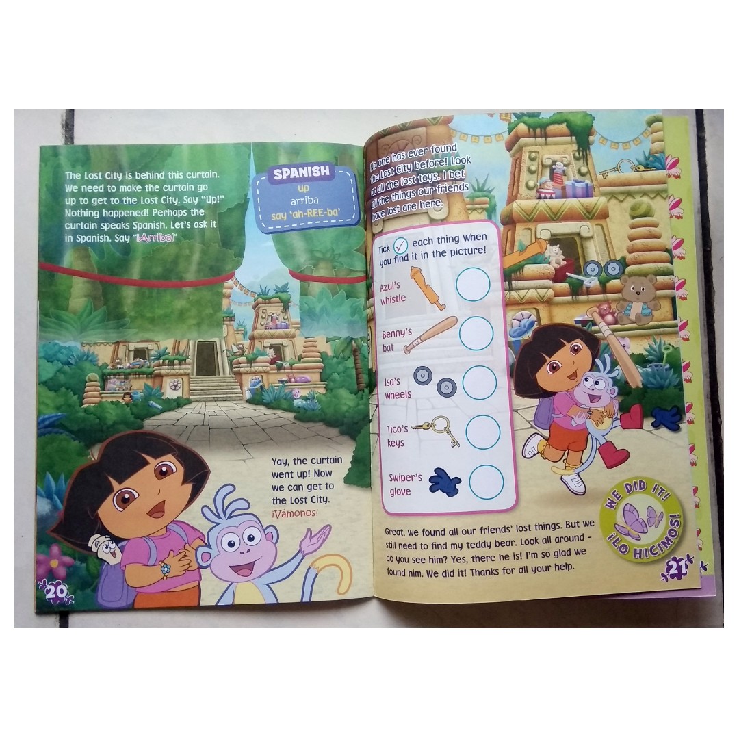 Dora The Explorer Activity and Story Book - The Shy Rainbow, Hobbies ...