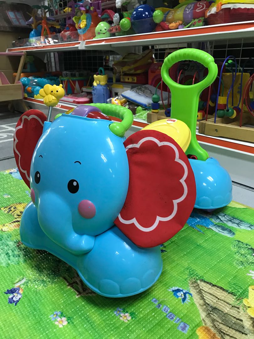 Fisher price bounce sales and ride elephant