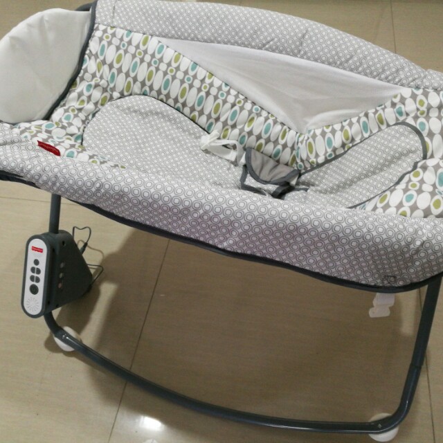 Fisherprice Auto Rock n Play Sleeper, Aqua stone, Babies & Kids