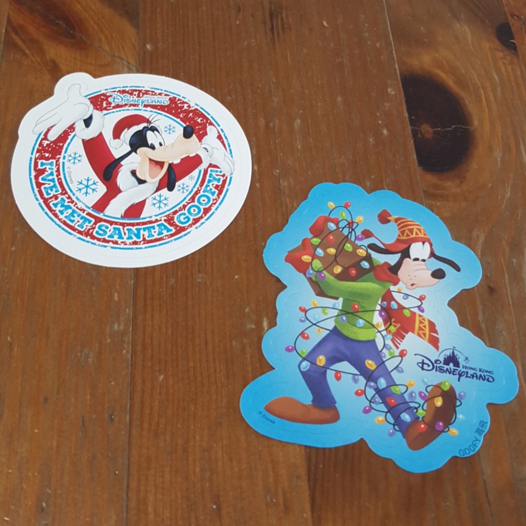 FREE - 2 x Goofy Stickers from Hong Kong Disneyland, Hobbies &amp; Toys ...