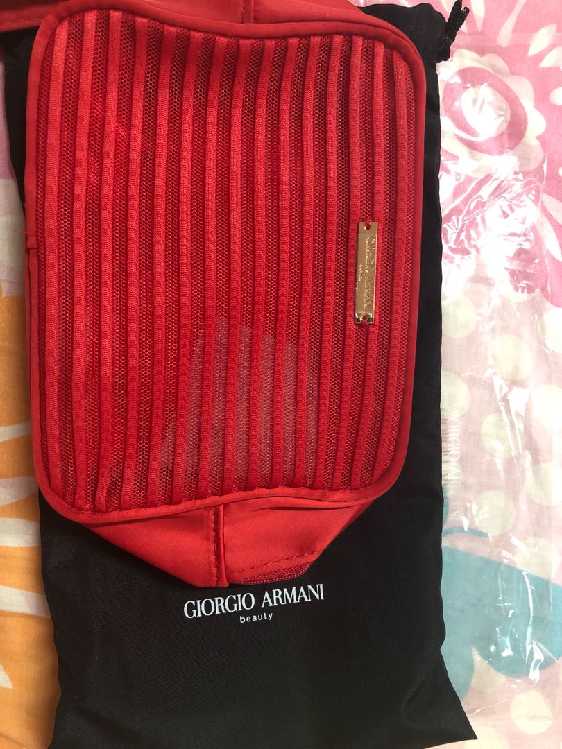 Giorgio Armani beauty makeup bag pouch 