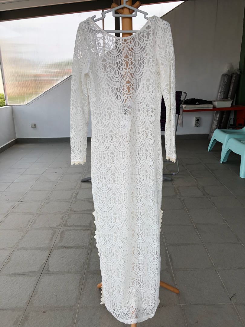 lace beach maxi dress
