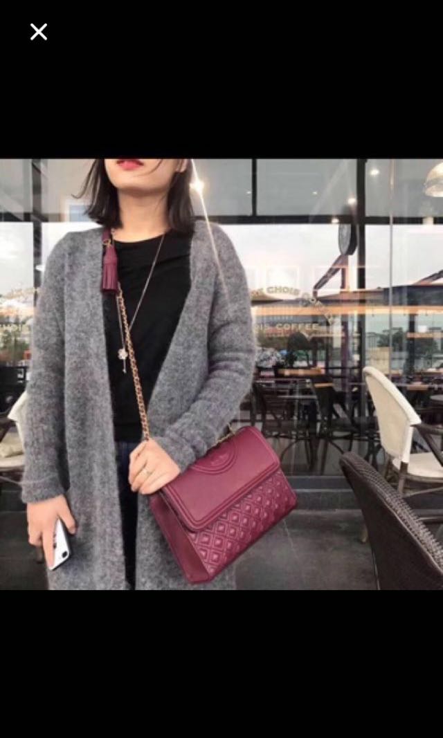 tory burch maroon bag