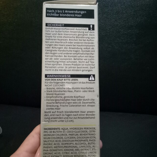 isana aufhellungsspray hair lightener spray