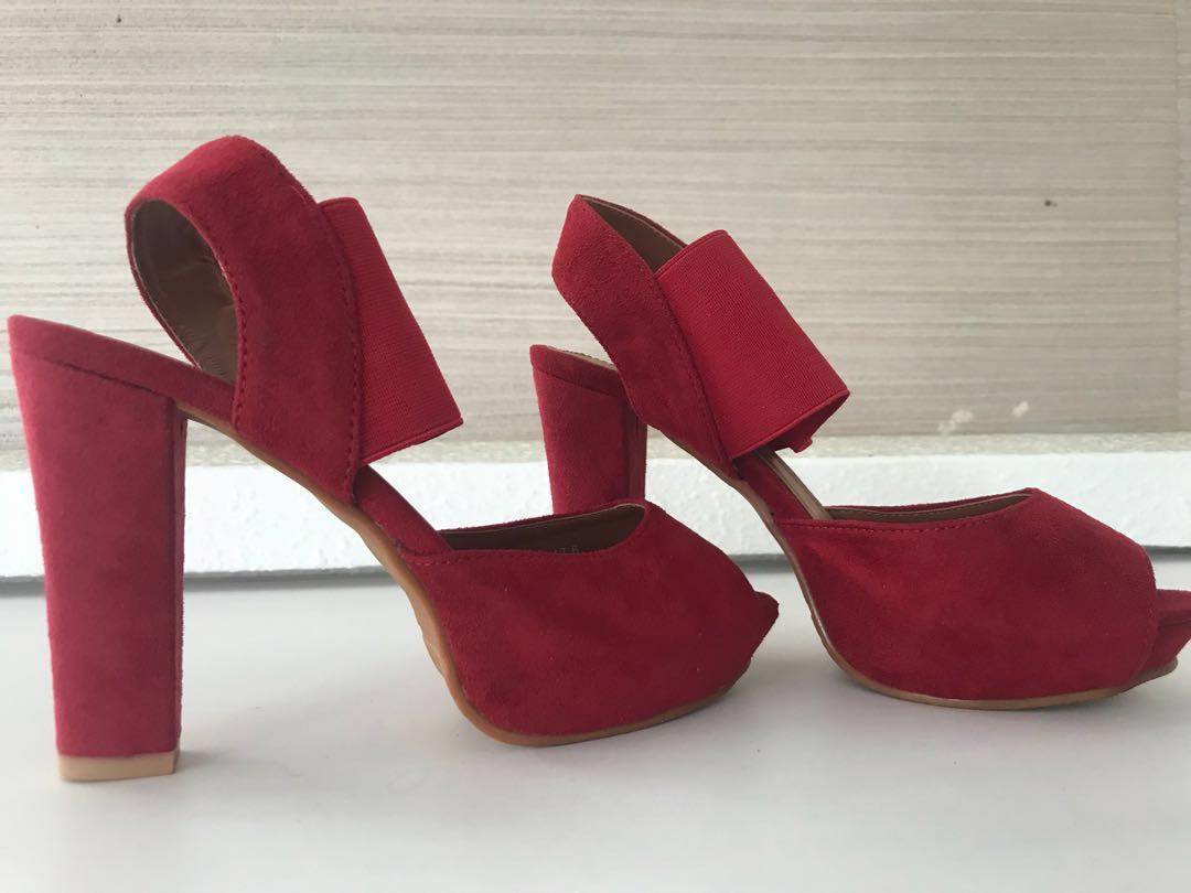 Red one inch heels online
