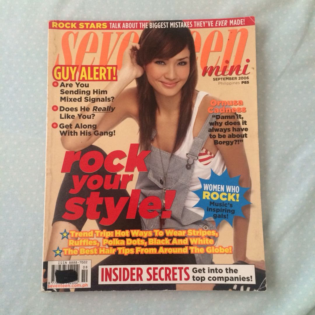 Seventeen Magazines (Category: Magazines) located in Bugallon. Submitted by cartboxph (Listing ID 163427621, Image 2). Description: • Seventeen Magazines Philippines • Issues available: - September 2006 - July 2008 - November 2008 - March 2009.