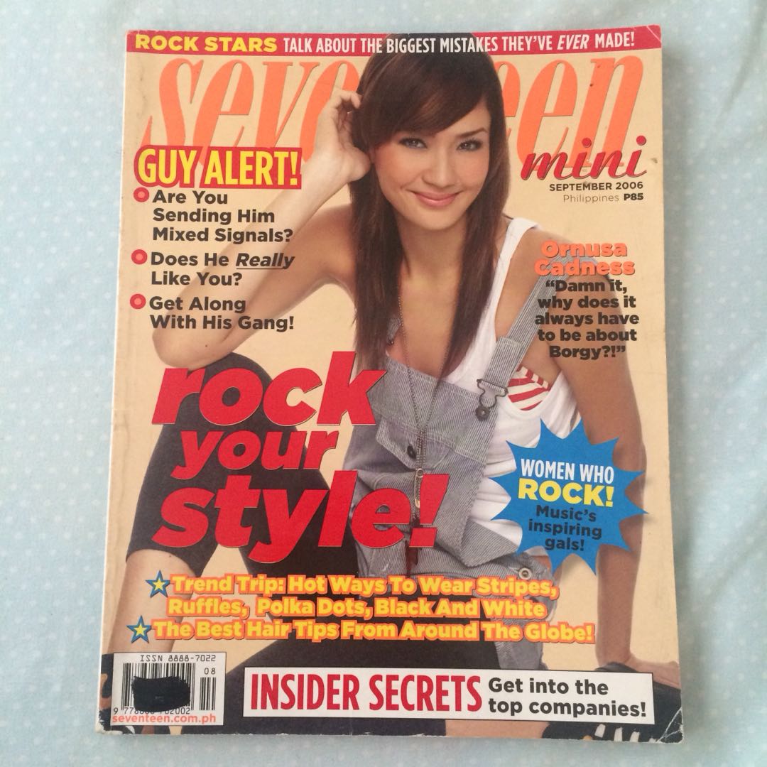 Seventeen Magazines (Category: Magazines) located in Bugallon. Submitted by cartboxph (Listing ID 163427621, Image 3). Description: • Seventeen Magazines Philippines • Issues available: - September 2006 - July 2008 - November 2008 - March 2009.