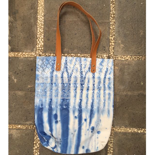 real leather tote bag