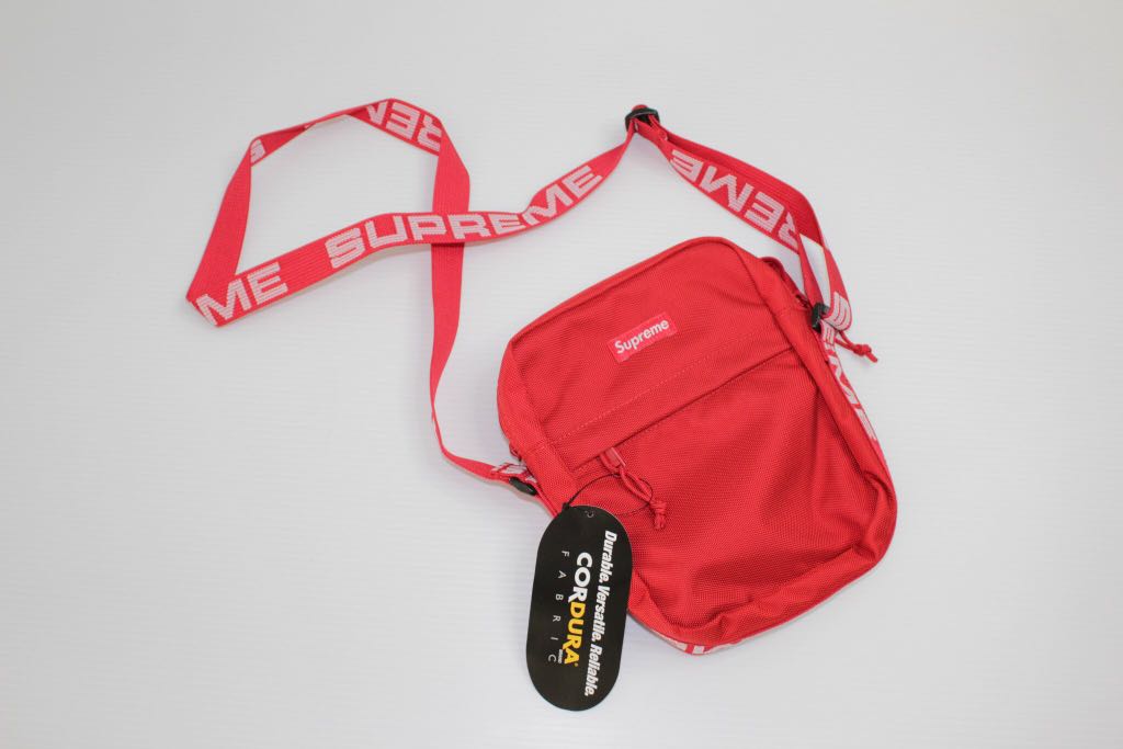 red supreme shoulder bag ss18