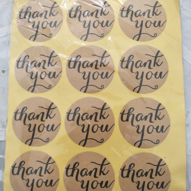 THANK YOU stickers, Hobbies & Toys, Stationery & Craft, Art & Prints on