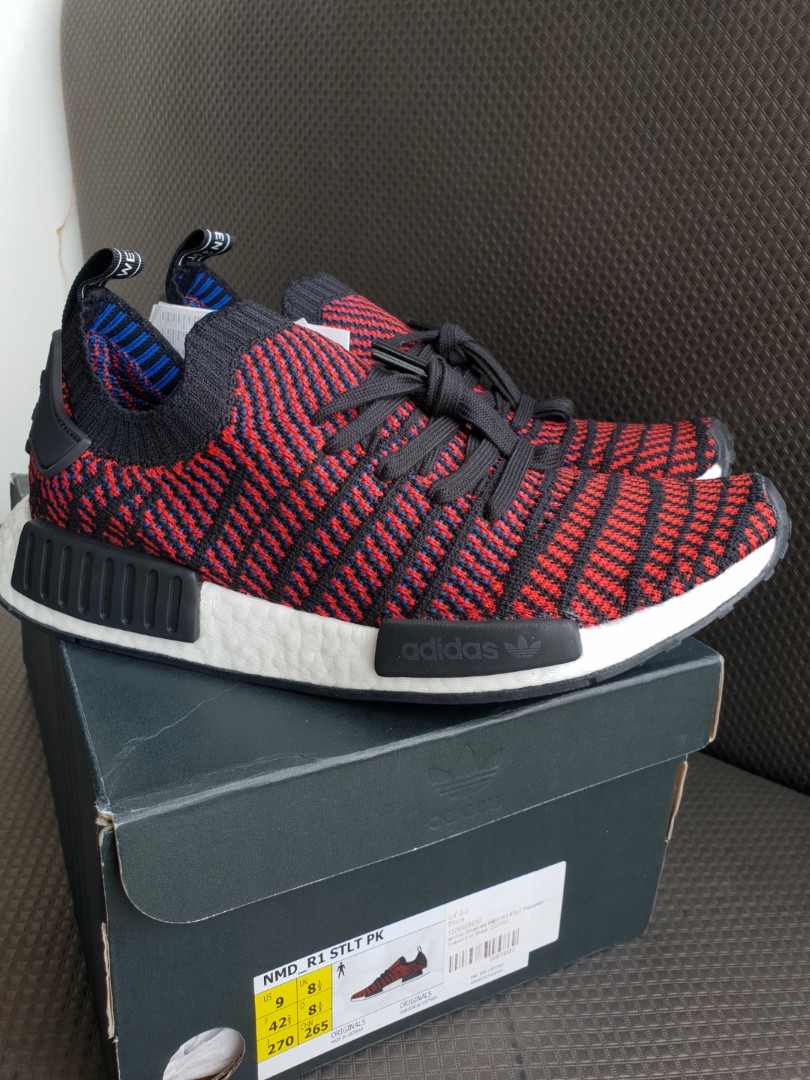 US9 UK8.5 adidas Originals NMD R1 STLT Primeknit Trainers In