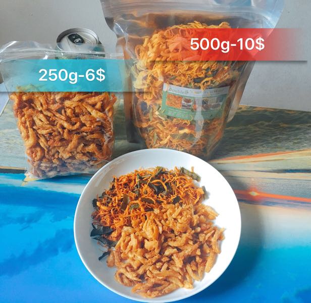 Vietnamese snack foods - dried lemon leaves chicken 500gr ~ 10$ -dried