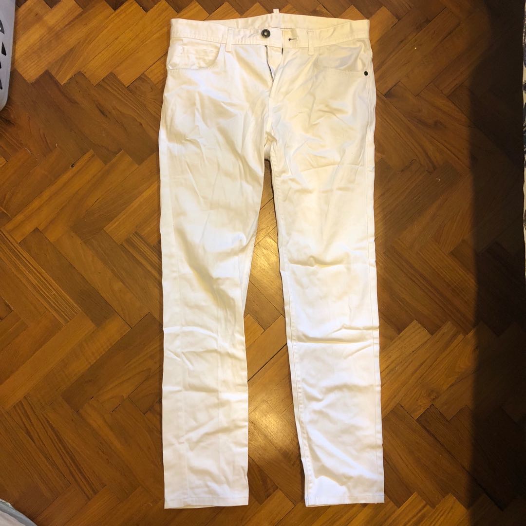 zara mens white pants