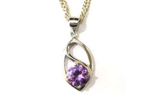 Silver Necklace with Stone