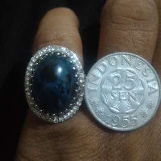 Green badar besi + old coin + Akar Bahar ring