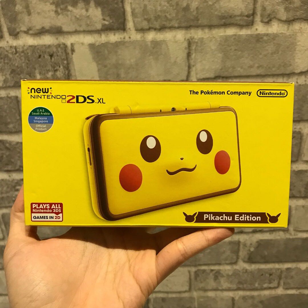 nintendo 2ds xl pikachu edition console