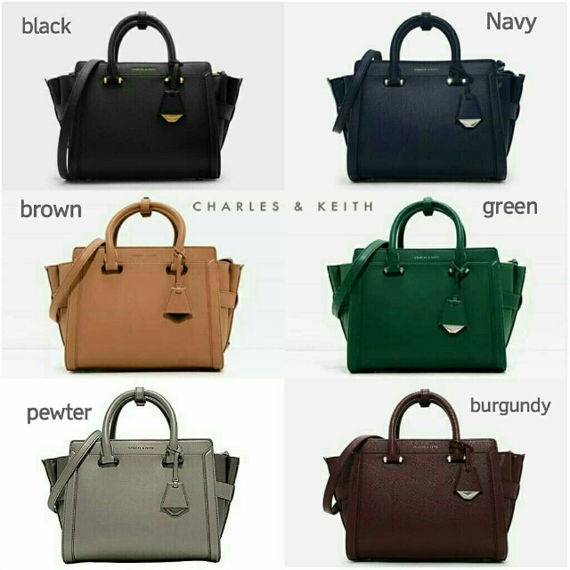 charles & keith structured trapeze bag 2018