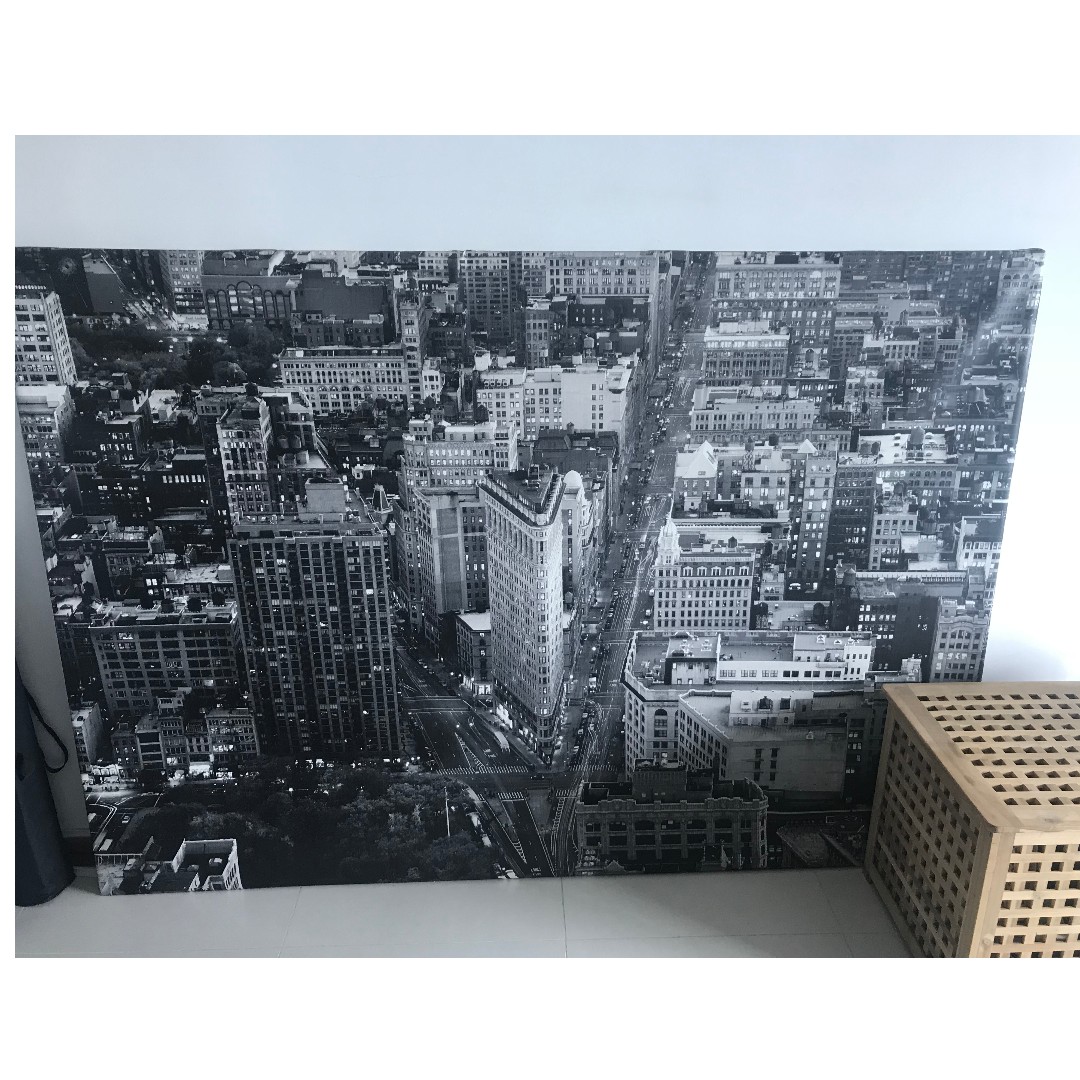 doe niet eiland teleurstellen Extra Large NY Canvas IKEA Print (200 x 140cm), Furniture & Home Living,  Home Decor, Frames & Pictures on Carousell