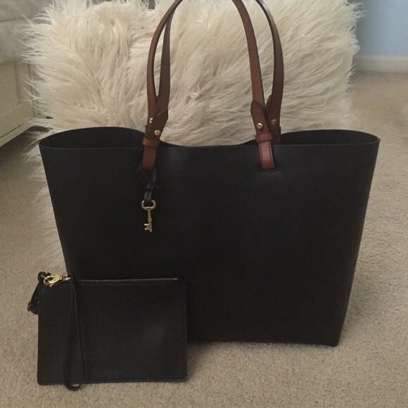 Fossil rachel tote black sales