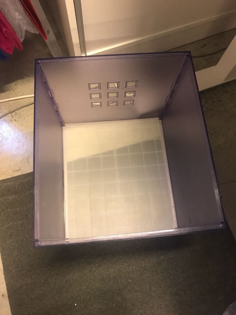 Ikea Storage Box Purple Square Cube Transparent Furniture