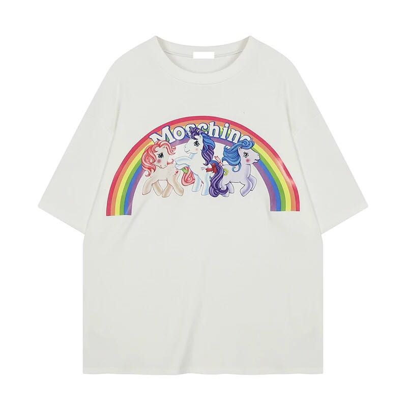 moschino rainbow t shirt