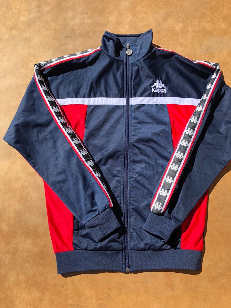 red white and blue kappa jacket